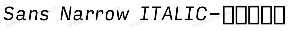 Sans Narrow ITALIC字体转换